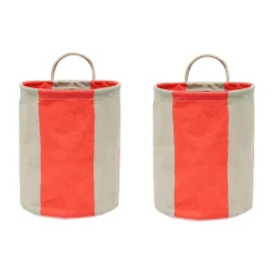 Kara storage basket small Ø18x22 cm 2-pack, Cherry Red