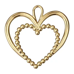 Karen Blixen pearl heart Christmas ornament 6.5 cm, Gilded
