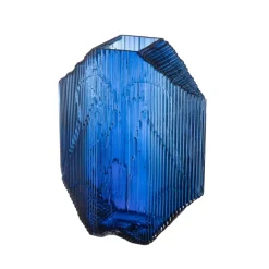 Kartta glass sculpture 33.5 cm, ultramarine blue