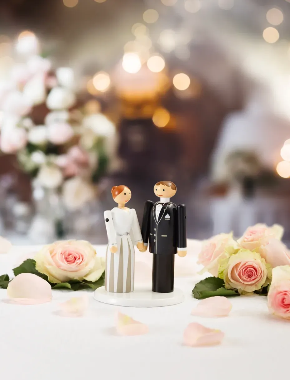 Kay Bojesen bride, Blue-black-white, 12 cm