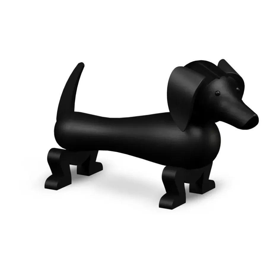 Kay Bojesen dog 28.5 cm, Dark stained oak