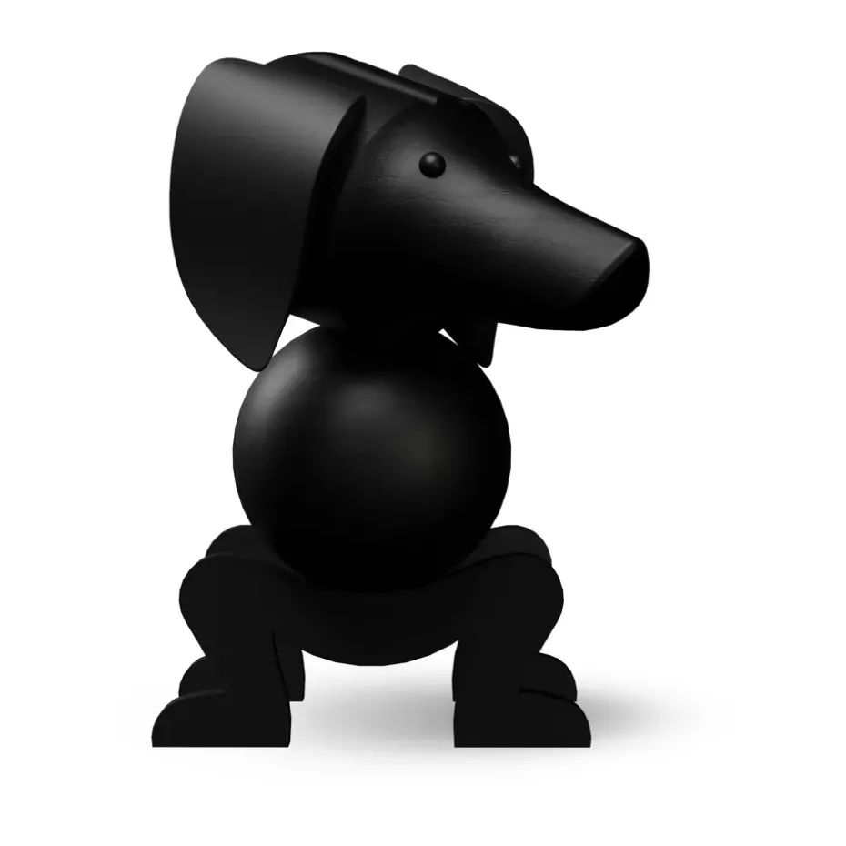 Kay Bojesen dog 28.5 cm, Dark stained oak