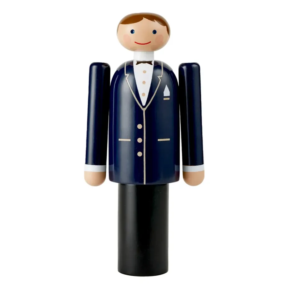 Kay Bojesen groom, Blue-black and white, 18 cm