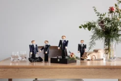 Kay Bojesen groom, Blue-black and white, 18 cm