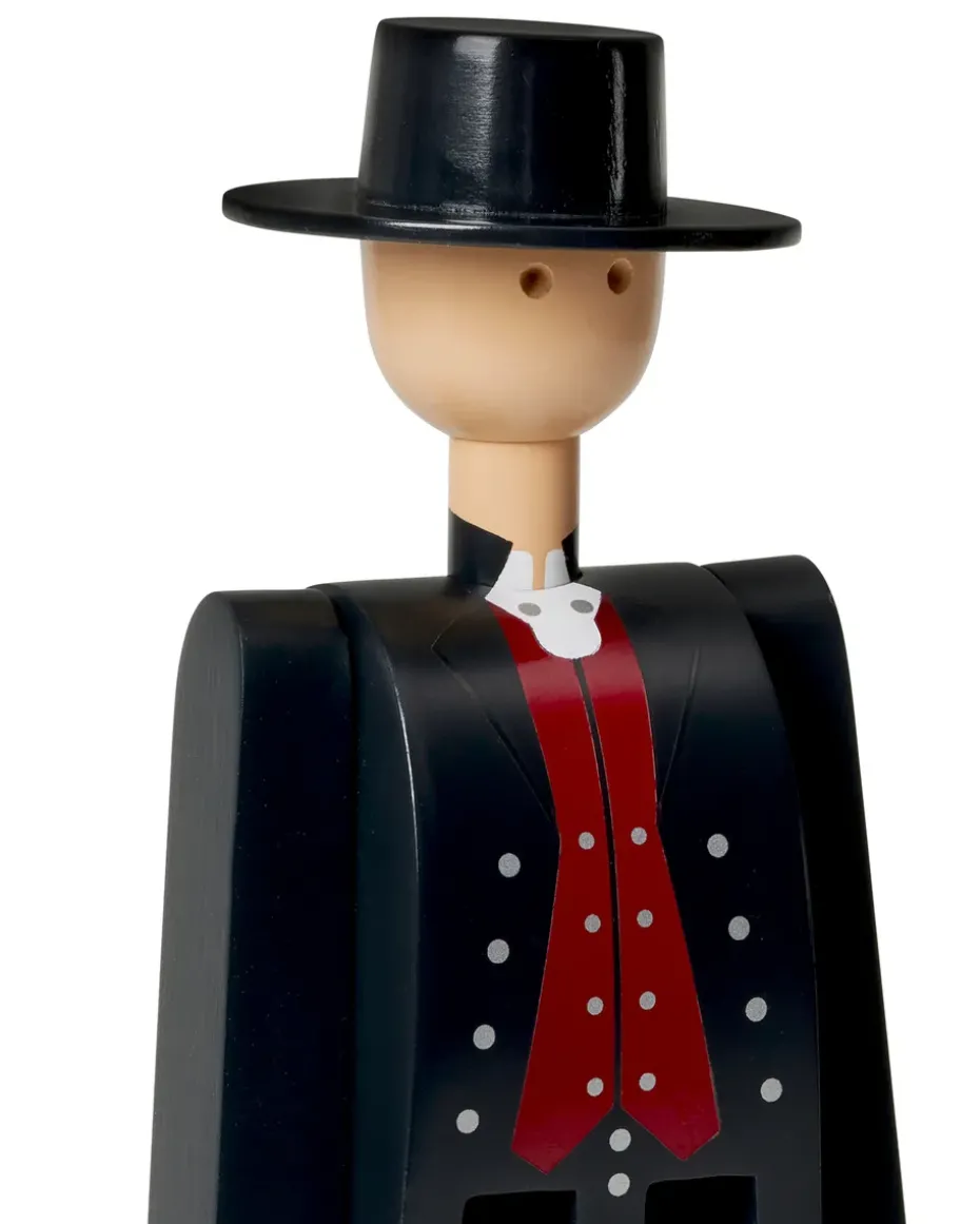 Kay Bojesen man in Norwegian folk costume, Black-red-white