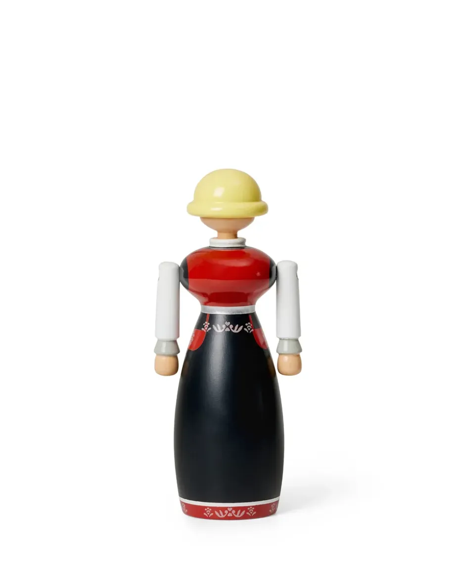 Kay Bojesen woman in Norwegian folk costume, Black-red-white