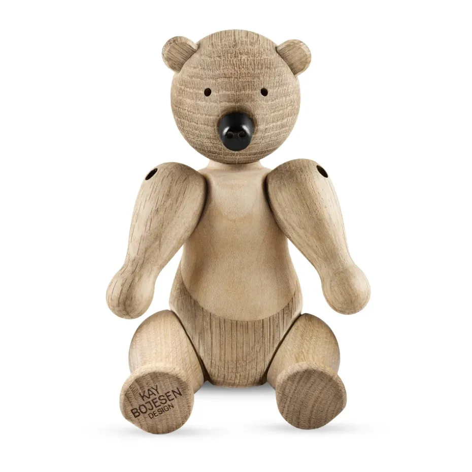 Kay Bojesen wooden bear Liliput, Untreated oak, untreated maple