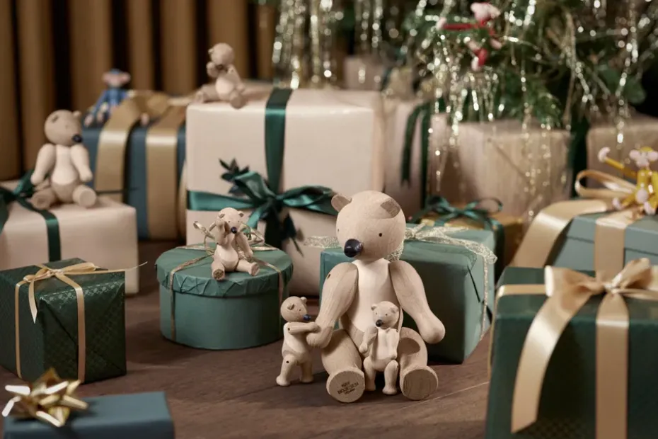 Kay Bojesen wooden bear Liliput, Untreated oak, untreated maple