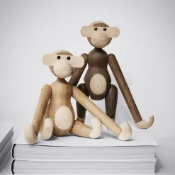 Kay Bojesen wooden monkey small, Oak-smoked oak