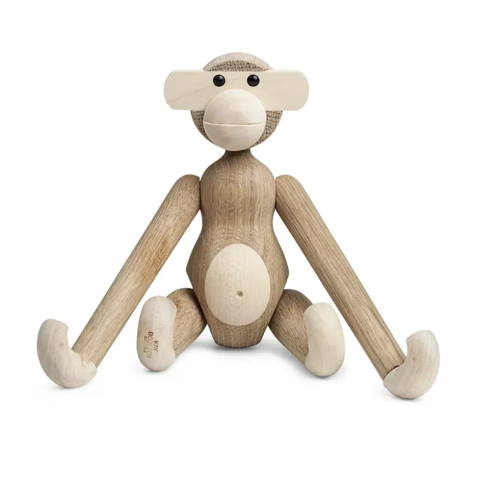 Kay Bojesen wooden monkey small, Untreated oak and maple