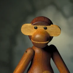 Kay Bojesen wooden monkey small, Teak-limba wood 20 cm