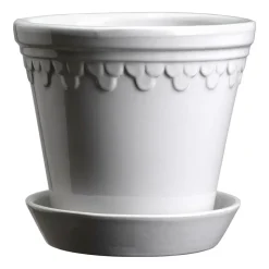 Københavner flower pot glazed Ø18 cm, Mineral White