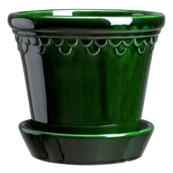 Københavner flower pot glazed Ø21 cm, green
