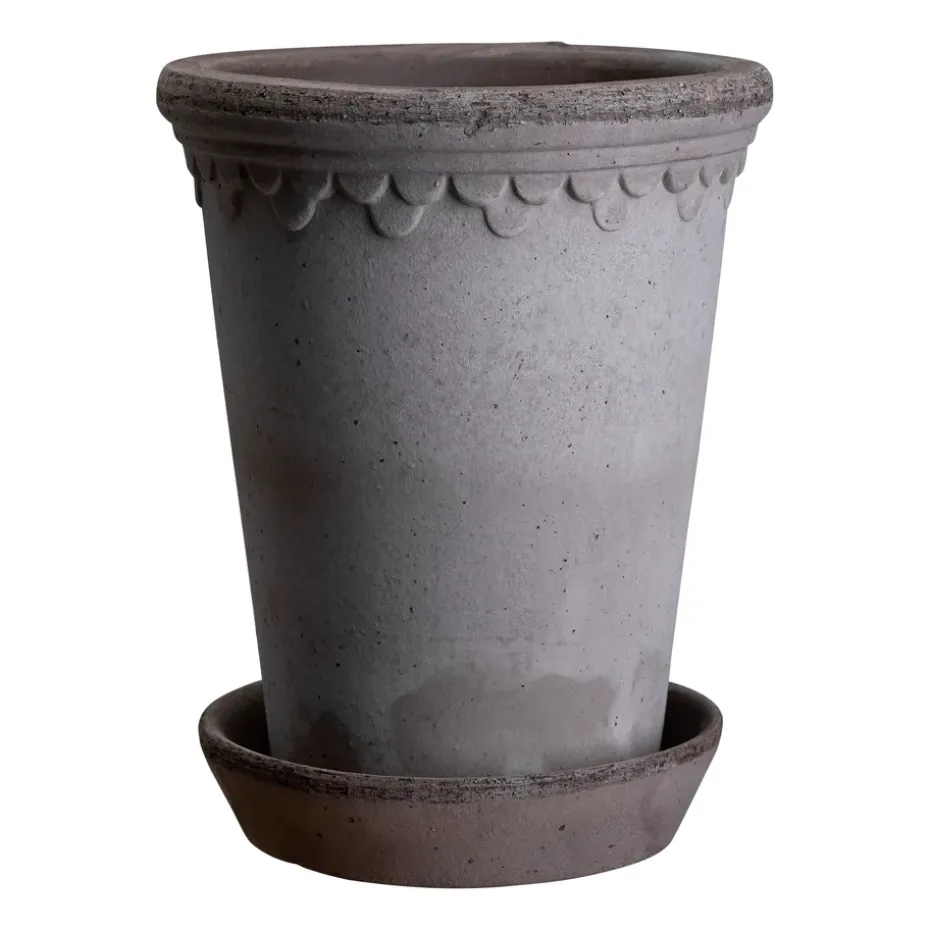 Københavner flower pot high Ø14 cm, grey