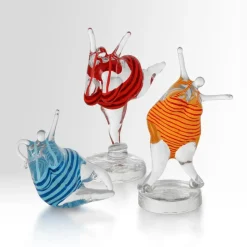 KE 'Badlycka' glass sculpture, Red