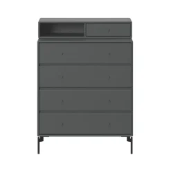 Keep dresser, Anthracite 04-black lacquered leg