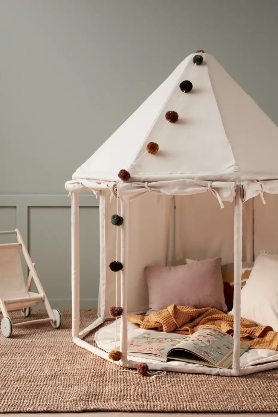 Kid's Base circus tent, Natural white