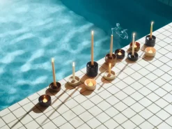 Kirnu candlestick Ø11x3.5 cm, Beige