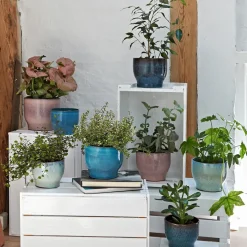 Knabstrup outdoor flower pot Ø14.5 cm, soft mint