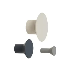 Knob 3-pack, Metal-light gray-dark gray
