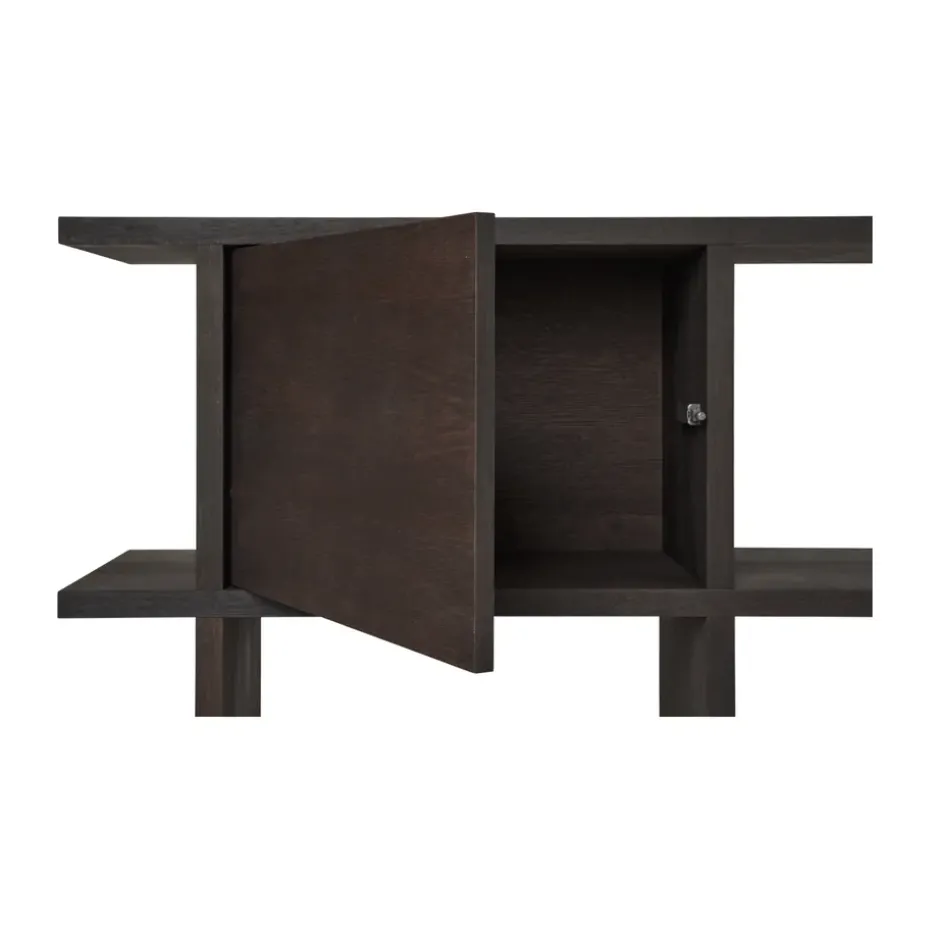 Kona bookcase cabinet insert, Dark Stained