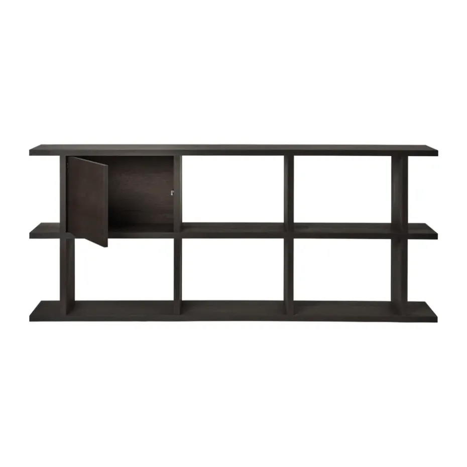Kona bookcase cabinet insert, Dark Stained