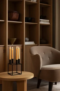 Kubus 4 candle holder, black