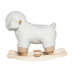 Laasrith sheep rocking horse., White