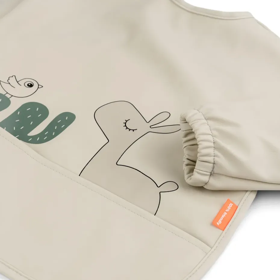 Lalee bib with sleeves, Sand