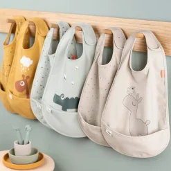 Lalee bib with velcro 2-pack, Sand