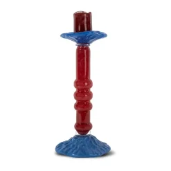 Lara candle holder L 32 cm, Wine Red