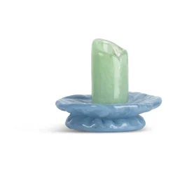 Lara candle holder XS 9 cm, Mint green-light blue