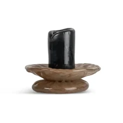 Lara candle holder XS 9 cm, Black-beige