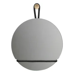 Lasso mirror round, clear-black