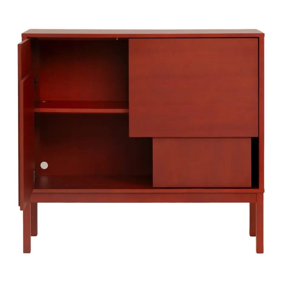 Layer sideboard, Red, 120x110, with legs