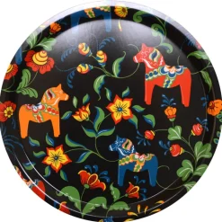 Leksand round tray Ø31 cm, black