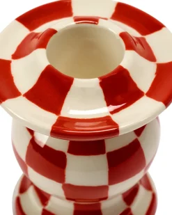 Les Objets Mouleversants N°2 candlestick, Red-white