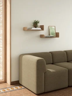 Level wall shelf, Oak, 55x18x9 cm