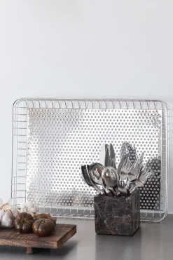 Lift tray 33.5x45.5 cm, Chrome