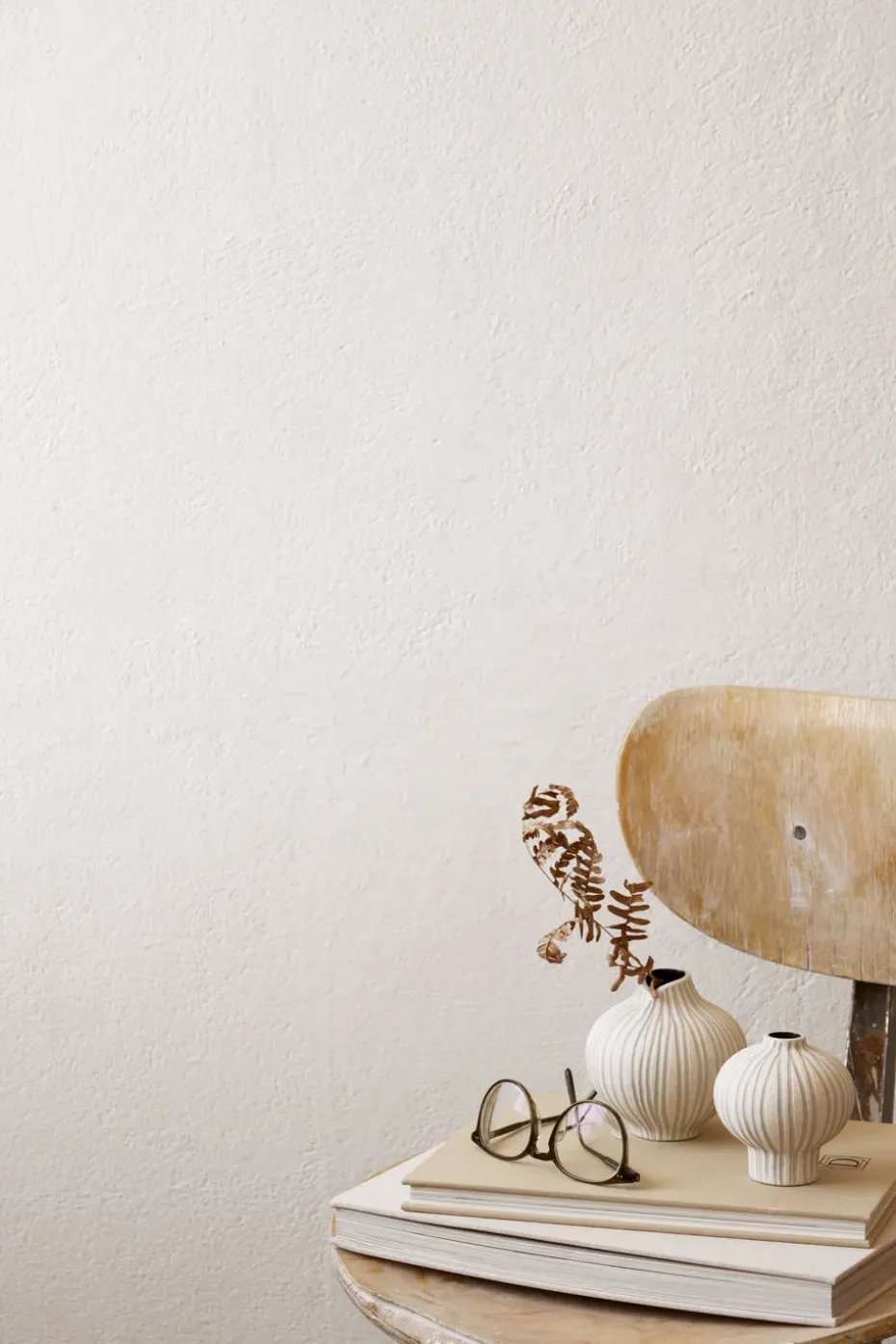 Line vase, Sand white stone stripe, medium