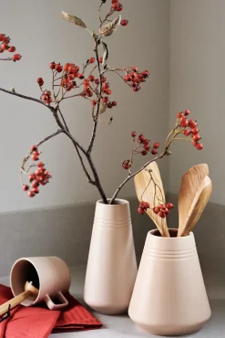 Lines vase 18 cm, Beige