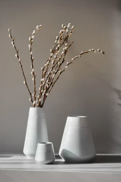 Lines vase 22 cm, White