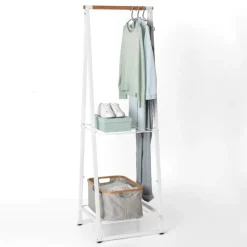 Linn clothes stand small, White