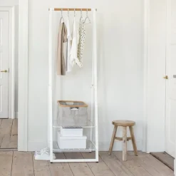 Linn clothes stand small, White