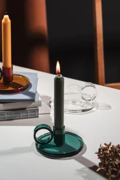 Loop candle holder Ø11 cm, Teal