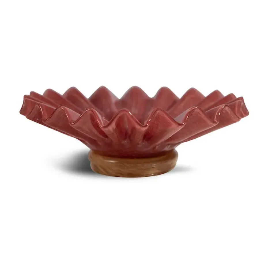 Lori bowl M Ø18 cm, Bordeaux-beige
