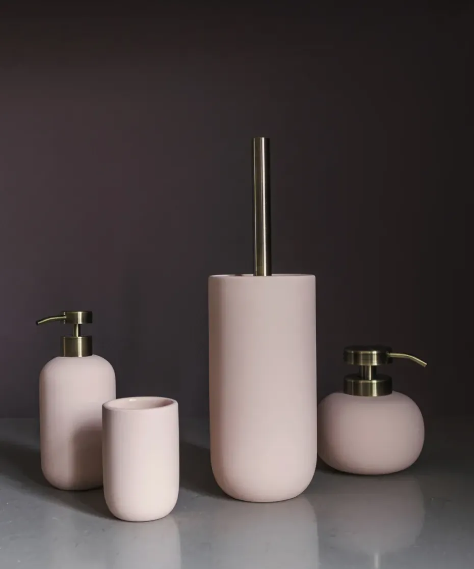 Lotus ceramic toilet brush, Powder rose