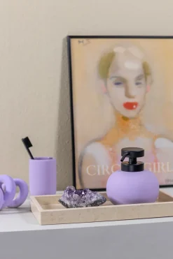 Lotus tooth brush holder, Light lilac