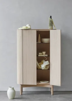 Loud tall cabinet 143 cm, Light oiled oak