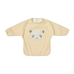 Lun Lun panda bib with sleeve, Butter